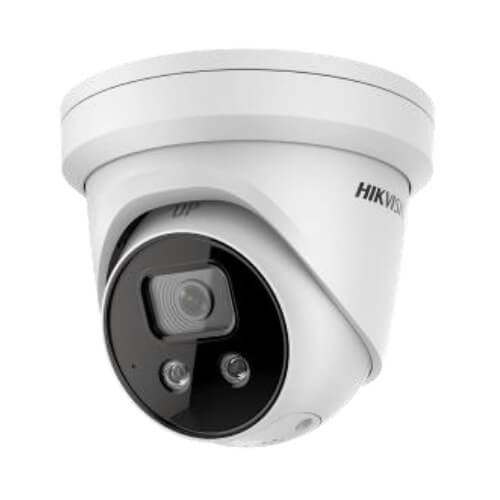 4 MP AcuSense Strobe Light and Audible Warning Fixed Turret Network Camera